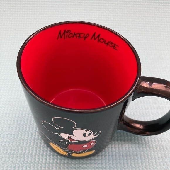 Disney Mickey Mouse Black Red Coffee Cup Mug Ceramic Collectible. - Picture 2 of 5